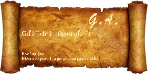 Gödri Agenór névjegykártya